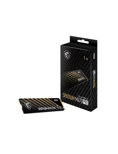 SSD|MSI|SPATIUM M470 PRO|1TB|M.2|PCIe Gen4|NVMe|3D NAND|Write speed 4500 MBytes/sec|Read speed 6000 MBytes/sec|2.15mm|TBW 320 TB