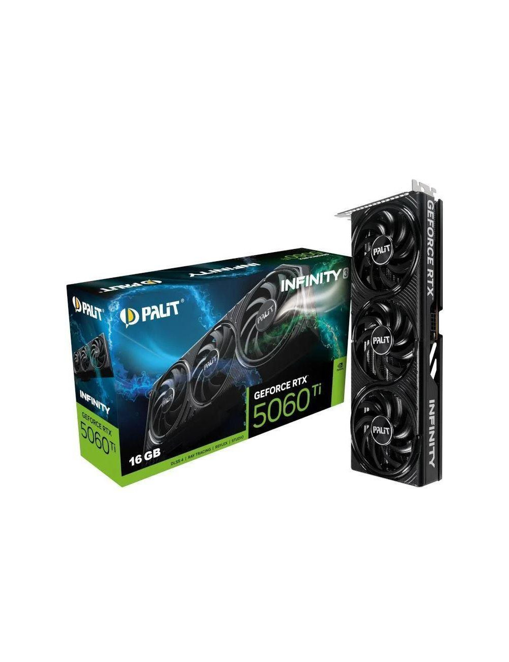 Graphics Card|PALIT|NVIDIA GeForce RTX 5060 Ti|16 GB|GDDR7|128 bit|PCIE 5.0 16x|Memory 1750 MHz|Triple slot Fansink|1xHDMI|3xDis