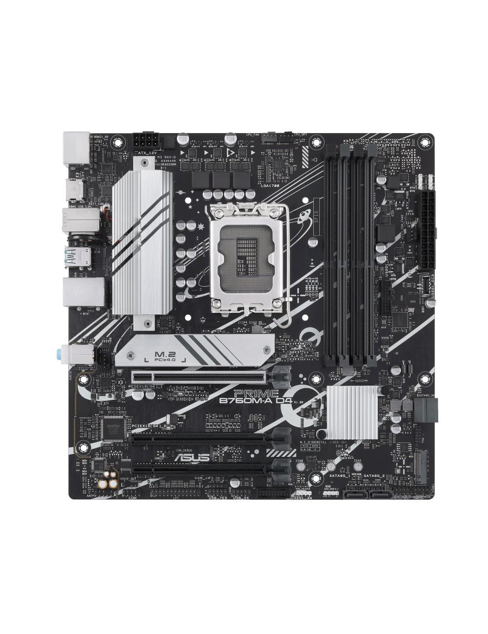 Mainboard|ASUS|Intel B760 Express|LGA1700|Micro-ATX|Memory DDR4|Memory slots 4|1xPCI-Express 4.0 16x|2xM.2|1xHDMI|1xDisplayPort|