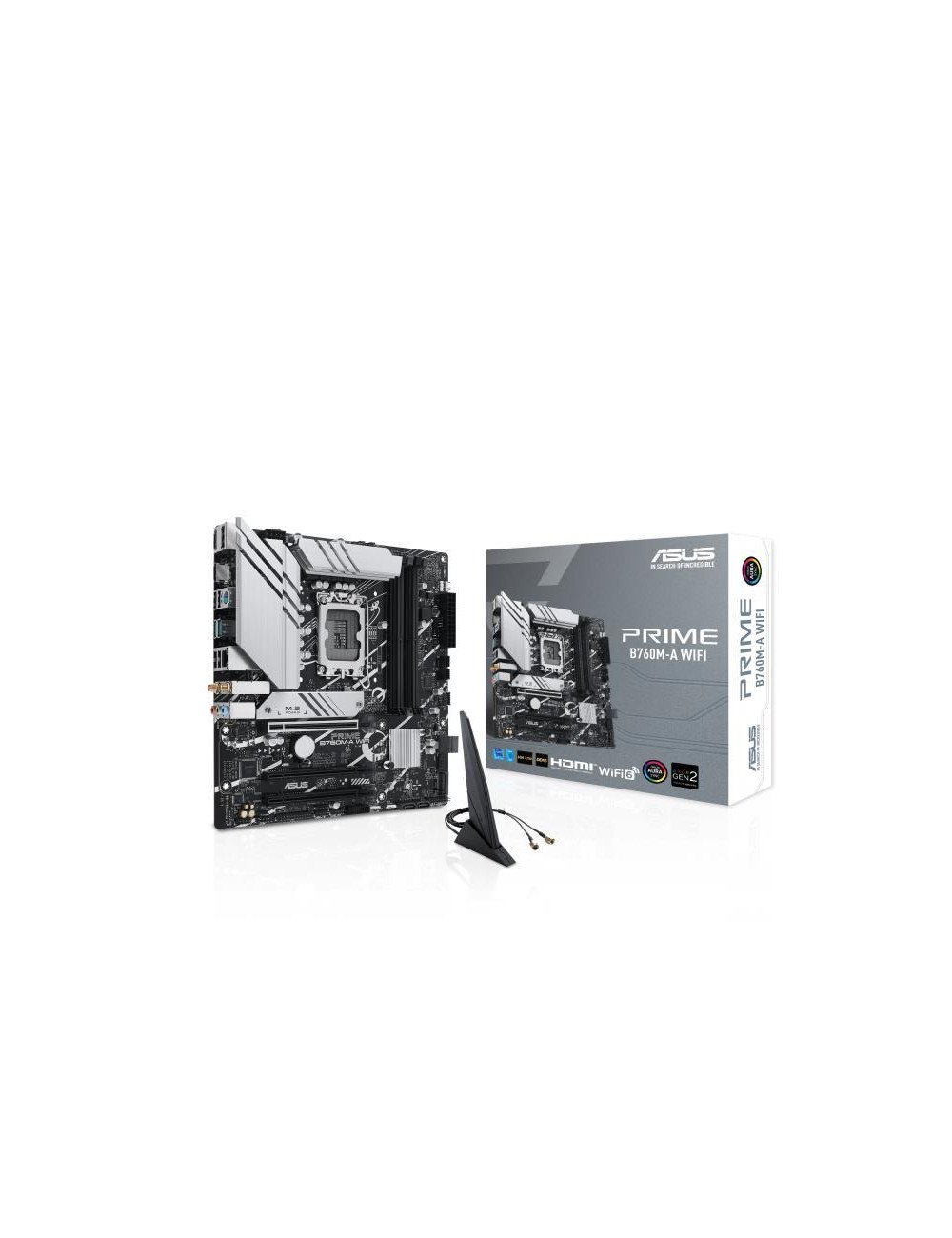 Mainboard|ASUS|Intel B760 Express|LGA1700|Micro-ATX|Memory DDR5|Memory slots 4|3xPCI-Express 4.0 16x|2xM.2|2xHDMI|1xDisplayPort|