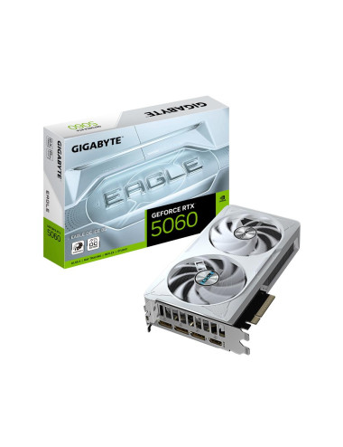 Graphics Card|GIGABYTE|NVIDIA GeForce RTX 5060|8 GB|GDDR7|128 bit|PCIE 5.0 16x|GPU 2550 MHz|Dual Slot Fansink|1xHDMI|3xDisplayPo