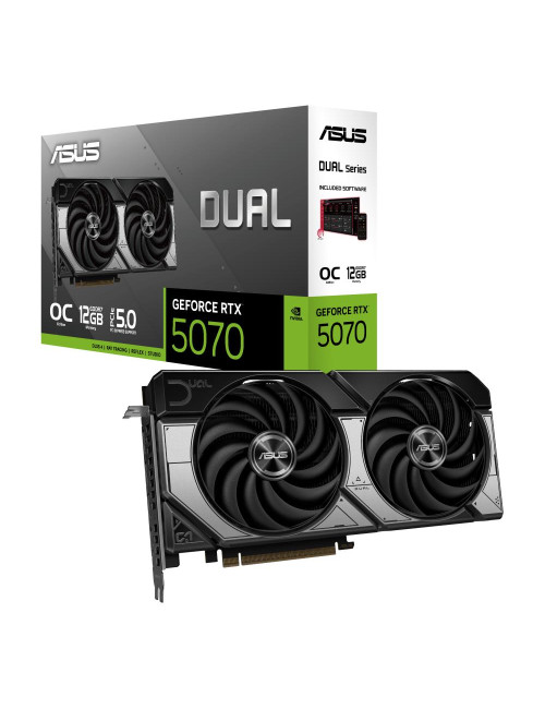 Graphics Card|ASUS|NVIDIA GeForce RTX 5070|12 GB|GDDR7|192 bit|PCIE 5.0 16x|Dual Slot Fansink|1xHDMI|3xDisplayPort|DUAL-RTX5070-