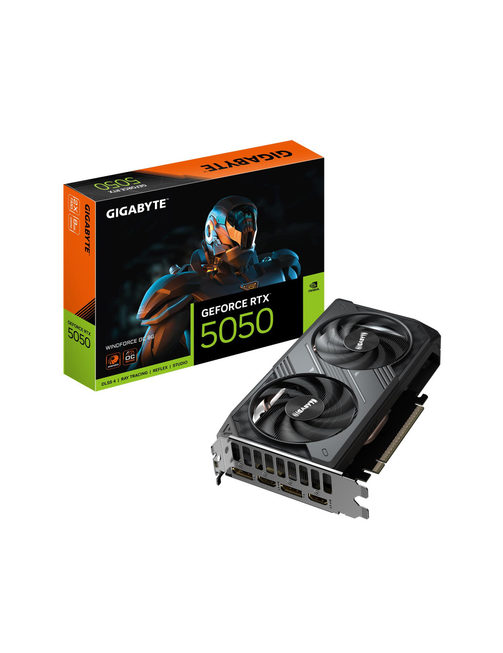 Graphics Card|GIGABYTE|NVIDIA GeForce RTX 5050|8 GB|GDDR6|128 bit|PCIE 5.0 16x|GPU 2587 MHz|Dual Slot Fansink|GV-N5050WF2OC-8GD1