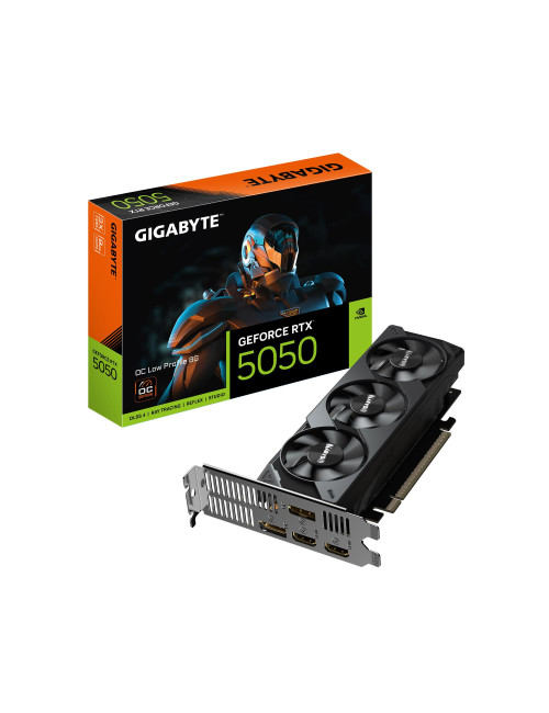 Graphics Card|GIGABYTE|NVIDIA GeForce RTX 5050|8 GB|GDDR6|128 bit|PCIE 5.0 16x|GPU 2587 MHz|Triple slot Fansink|GV-N5050OC-8GL1.