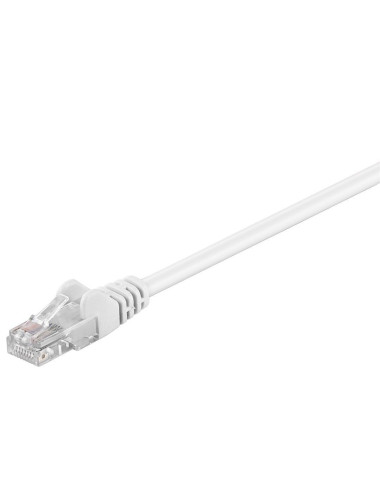 Goobay 68501 CAT 5e patch cable, U/UTP, white, 1 m