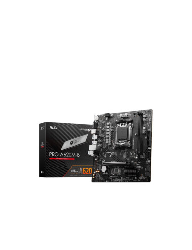 Mainboard|MSI|AMD A620|SAM5|Micro-ATX|Memory DDR5|Memory slots 2|1xPCI-Express 3.0 1x|1xPCI-Express 4.0 16x|1xM.2|1x15pin D-sub|