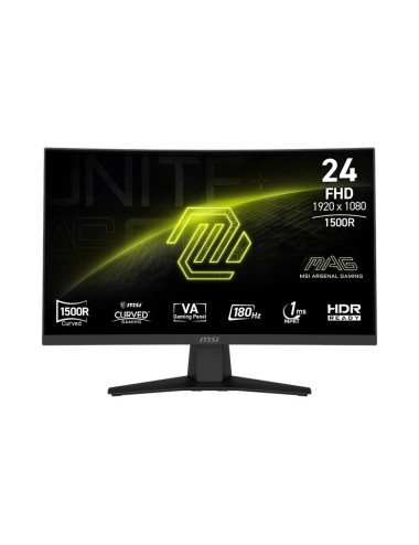 LCD Monitor|MSI|MAG 244C|23.6"|Gaming/Curved/Frameless|Matte|Panel VA|1920x1080|16:9|180Hz|1 ms|MAG244C