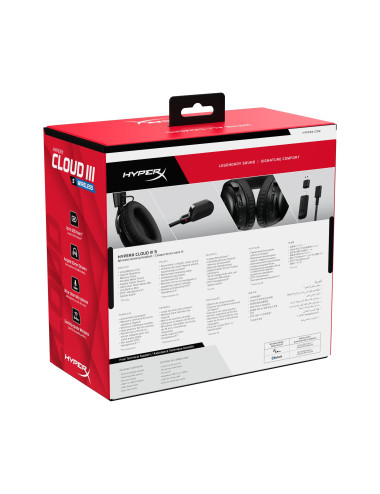 HEADSET HYPERX CLOUD III S WRL/WL BK GAM A59YZAA HYPERX