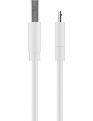Goobay Micro USB charging and sync cable 43837 White, USB 2.0 micro male (type B), USB 2.0 male (type A)