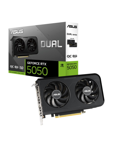 Graphics Card|ASUS|NVIDIA GeForce RTX 5050|8 GB|GDDR6|128 bit|PCIE 5.0 16x|Dual Slot Fansink|DUAL-RTX5050-O8G