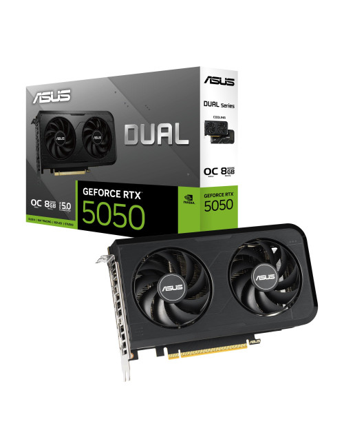 Graphics Card|ASUS|NVIDIA GeForce RTX 5050|8 GB|GDDR6|128 bit|PCIE 5.0 16x|Dual Slot Fansink|DUAL-RTX5050-O8G