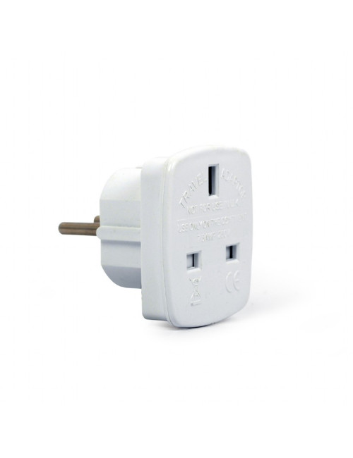 Gembird | AC power adapter, UK socket to EU Schuko plug, 7.5 A | Travel adapter