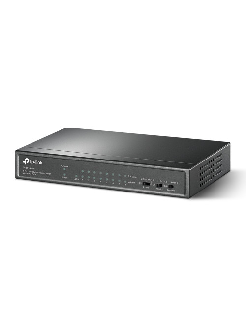 TP-LINK | Switch | TL-SF1009P | Unmanaged | Desktop | 10/100 Mbps (RJ-45) ports quantity 9 | PoE+ ports quantity 8 | Power suppl
