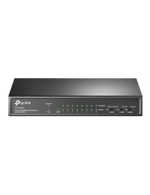 TP-LINK | Switch | TL-SF1009P | Unmanaged | Desktop | 10/100 Mbps (RJ-45) ports quantity 9 | PoE+ ports quantity 8 | Power suppl