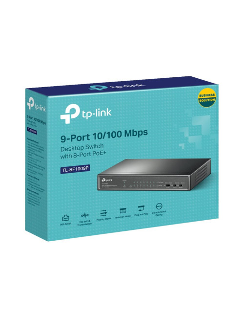 TP-LINK | Switch | TL-SF1009P | Unmanaged | Desktop | 10/100 Mbps (RJ-45) ports quantity 9 | PoE+ ports quantity 8 | Power suppl