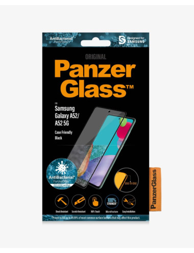 PanzerGlass | Samsung | Galaxy A52 | Black/Transparent | Antifingerprint screen protector