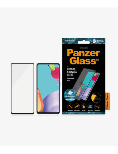 PanzerGlass | Samsung | Galaxy A52 | Black/Transparent | Antifingerprint screen protector