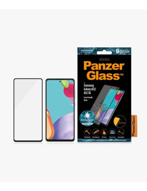 PanzerGlass | Samsung | Galaxy A52 | Black/Transparent | Antifingerprint screen protector
