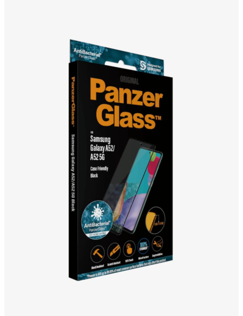 PanzerGlass | Samsung | Galaxy A52 | Black/Transparent | Antifingerprint screen protector