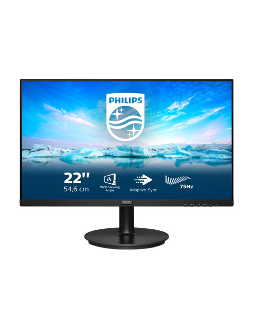 Philips | LCD monitor | 222V8LA/00 | 21.5 inch (54.6 cm) " | VA | FHD | 16:9 | 75 Hz | 4 ms | 1920 x 1080 pixels | 250 cd/m | He