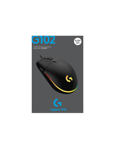 Logitech | Gaming Mouse | G102 LIGHTSYNC | Wired | USB | Black