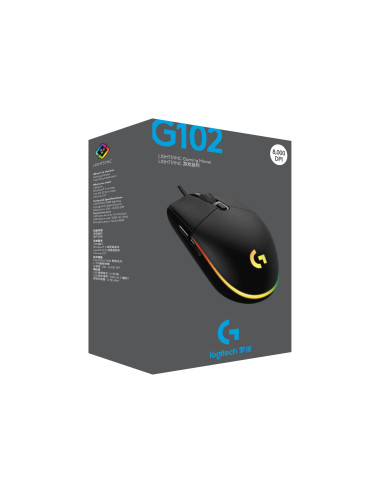 Logitech | Gaming Mouse | G102 LIGHTSYNC | Wired | USB | Black