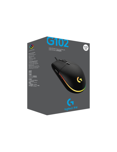 Logitech | Gaming Mouse | G102 LIGHTSYNC | Wired | USB | Black