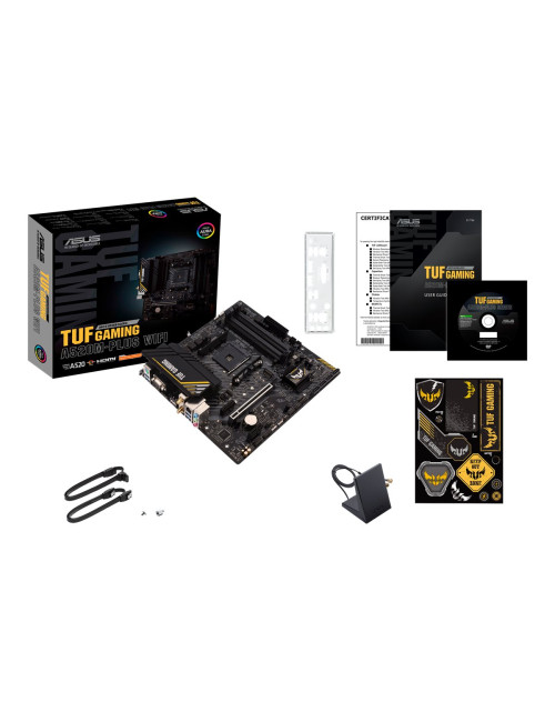 Asus | TUF GAMING A520M-PLUS | Processor family AMD | Processor socket AM4 | DDR4 | Memory slots 4 | Supported hard disk drive i