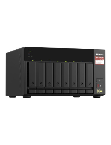 QNAP | 8-Bay QTS and QuTS hero NAS | TS-873A-8G | Up to 8 HDD/SSD Hot-Swap | AMD Ryzen | Ryzen V1500B Quad-Core | Processor freq