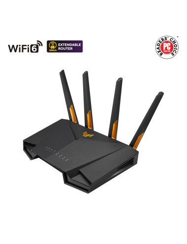 ASUS TUF-AX3000 V2 Dual Band WiFi 6 Gaming Router | Dual Band WiFi 6 Gaming Router | TUF-AX3000 V2 | 802.11ax | 2402+574 Mbit/s 