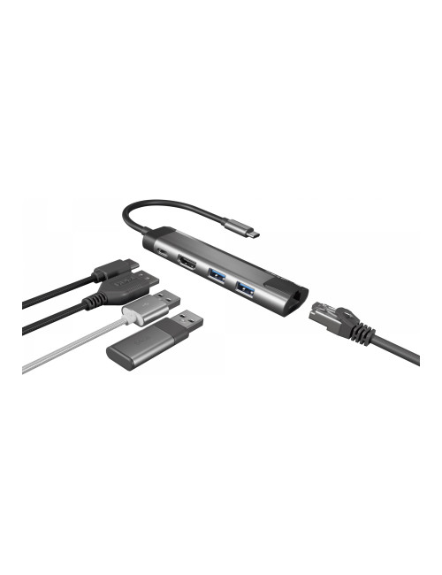Natec | Multi-Port Adapter | Fowler Go | USB Type-C