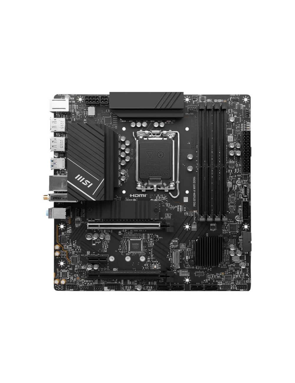 MSI | PRO B760M-A WIFI DDR4 | Processor family Intel | Processor socket LGA1700 | DDR4 | Supported hard disk drive interfaces SA