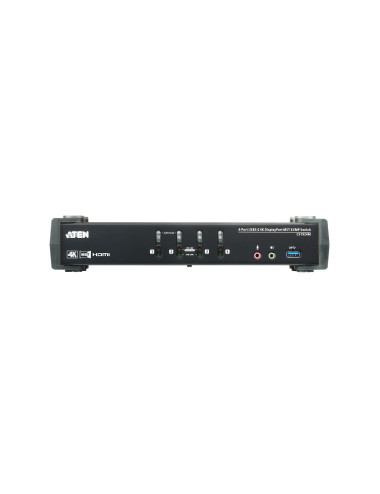 Aten | 4-Port USB3.0 4K DisplayPort KVMP Switch with Built-in MST Hub | CS1924M