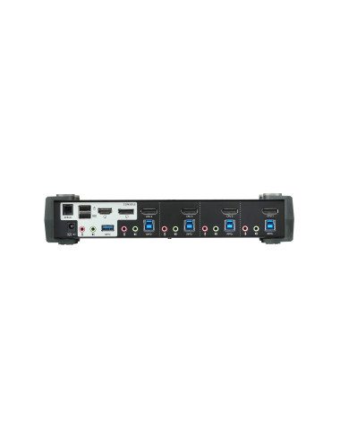 Aten | 4-Port USB3.0 4K DisplayPort KVMP Switch with Built-in MST Hub | CS1924M
