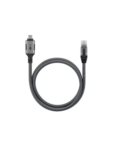 Goobay USB-A 3.1 to RJ45 Ethernet Cable, 1 m | 70696 | Black