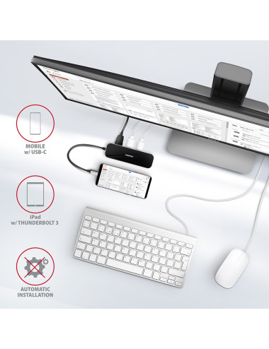AXAGON SuperSpeed USB-C COMBO 6in1 Hub | HMC-6GL
