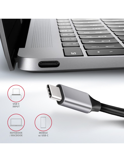 AXAGON SuperSpeed USB-C COMBO 6in1 Hub | HMC-6GL