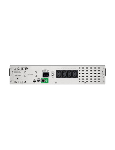 Schneider Electric APC Smart-UPS C, Rackmount 2U, 4x IEC C13 outlets, SmartConnect port, USB and serial communication, AVR, grap
