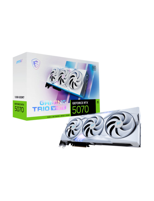 MSI GeForce RTX 5070 12G GAMING TRIO OC WHITE | NVIDIA | 12 GB | GeForce RTX 5070 | GDDR7 | HDMI ports quantity 1 | PCI Express 