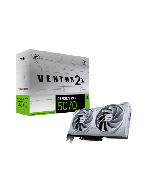 MSI GeForce RTX 5070 12G VENTUS 2X OC WHITE | NVIDIA | 12 GB | GeForce RTX 5070 | GDDR7 | HDMI ports quantity 1 | PCI Express Ge