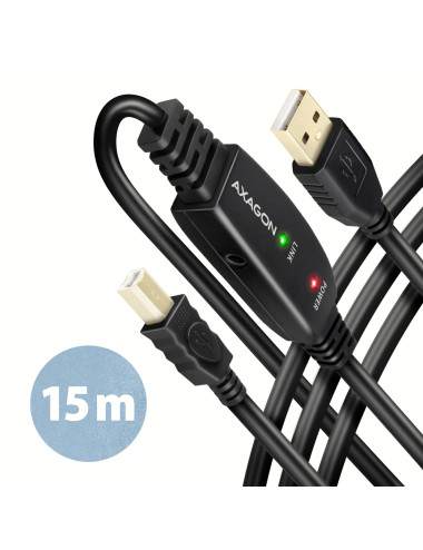 AXAGON USB repeater cable, 15m | ADR-215B | USB Type A - USB Type B