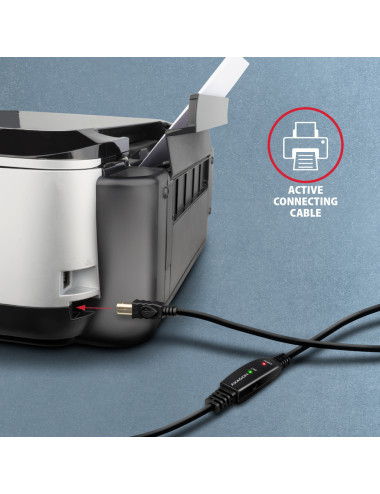 AXAGON USB repeater cable, 15m | ADR-215B | USB Type A - USB Type B