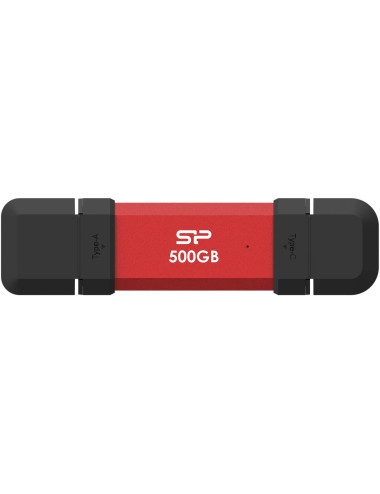 Silicon Power DS72 | 500 GB | USB Type-A/USB Type-C 3.2 Gen 2 | Red