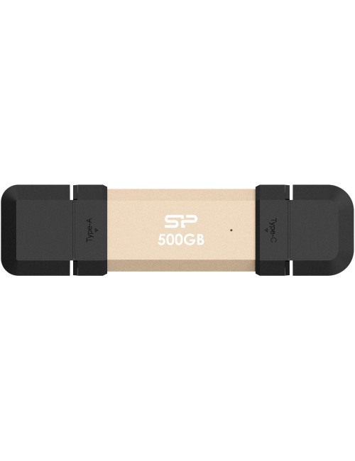 Silicon Power DS72 | 500 GB | USB Type-A/USB Type-C 3.2 Gen 2 | Gold
