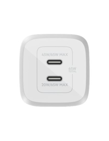 Belkin USB-C GaN PD PPS Dual Wall Charger, 65W | WCH013vfWH