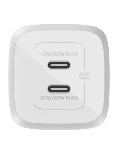 Belkin USB-C GaN PD PPS Dual Wall Charger, 65W | WCH013vfWH