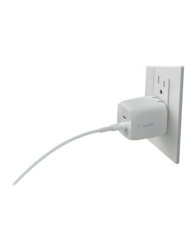 Belkin USB-C GaN PD PPS Dual Wall Charger, 65W | WCH013vfWH