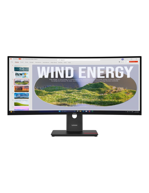 Lenovo ThinkVision | T34WD-40 | 34 " | VA | 21:9 | 120 Hz | 4 ms | 3440 x 1440 pixels | 300 cd/m | HDMI ports quantity 1 | Eclip