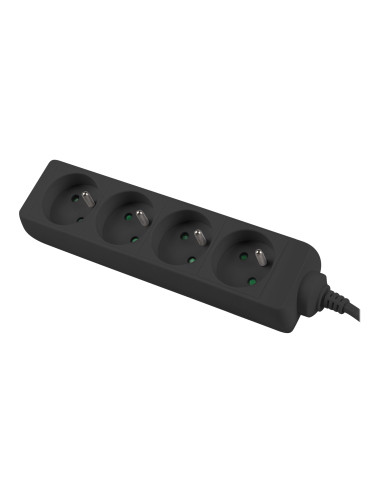 Power strip 1m 4x outlets for UPS system | PS0-04E-0100-IEC-BK | Sockets quantity 4