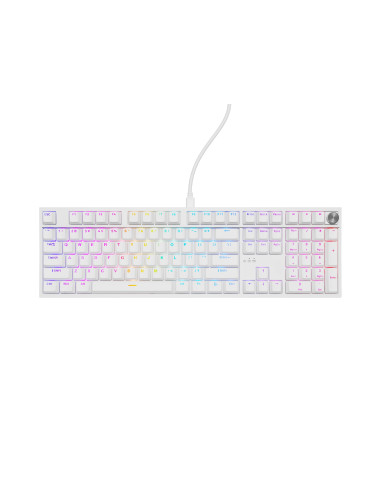 Genesis Thor 404 | Mechanical Gaming Keyboard | Wired | US | White | USB | Gateron Yellow Pro